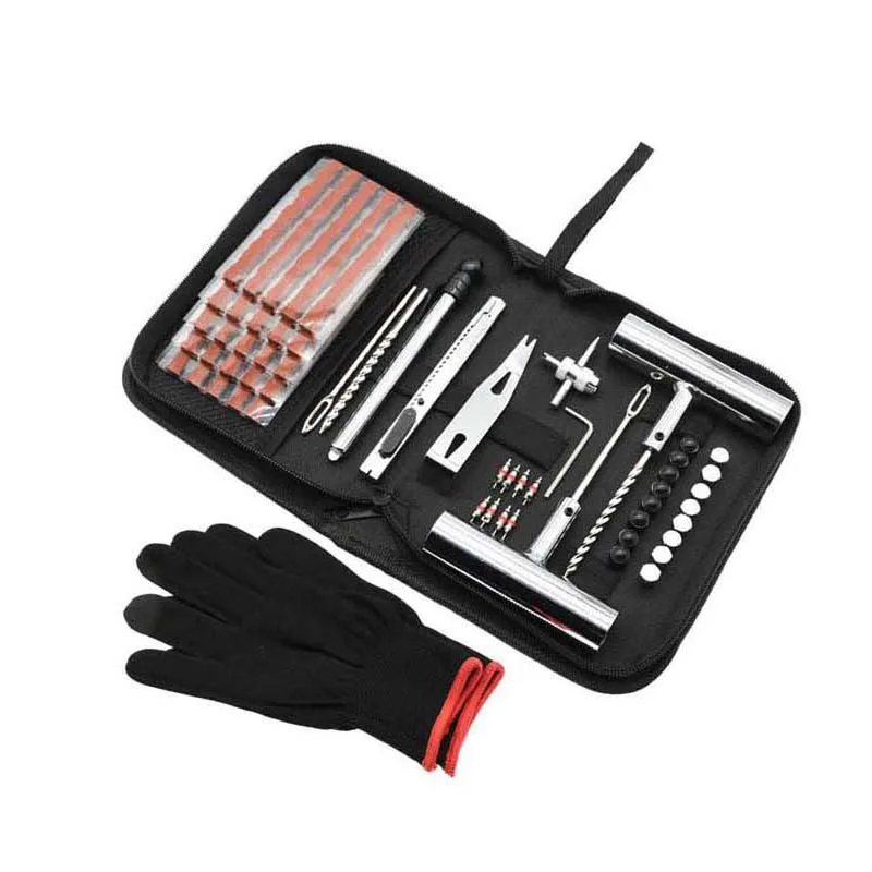 

62 PCS Tire Repair Kit for Motorcycle Truck SUV Heavy Duty Tire Plug Kit Needle Patch Fix Tool Puncture Repair Car Accessories