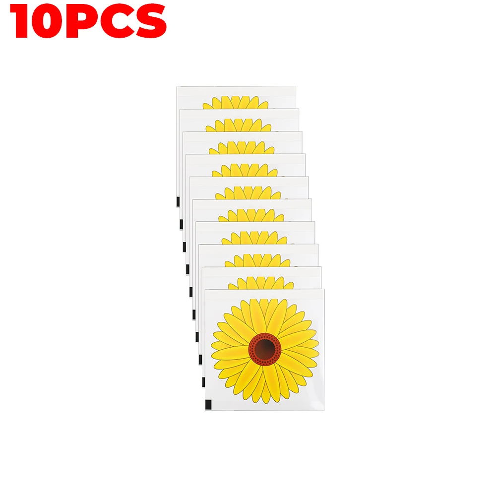 10-50 Uds trampa para moscas pegatinas de ventana de girasol insecto fruta moscas asesino cocina interior Control de plagas súper adhesivo no tóxico