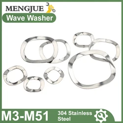 Premium 304 Stainless Steel Wave Crest Spring Washer Set - M16 x21 x0.3