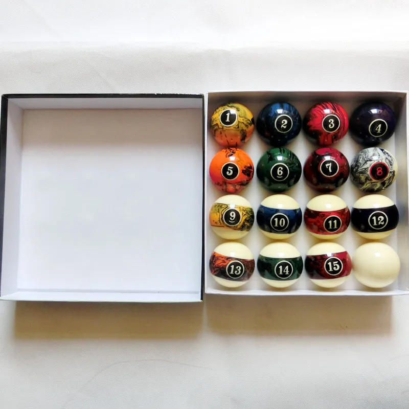 Billiard Ball 57.2mm Marblized Billiard Pool Ball Set 2-1/4inch