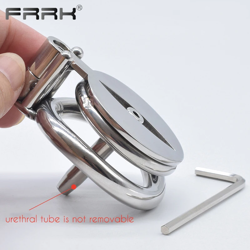 Frrk – Cage De Chasteté Plate Pour Homme, Avec Ceinture De Bondage À Vis,  Anneaux De Pénis En Acier, Petit Verrou En Métal, Jouets Sexuels Bdsm  Intimes Pour Hommes - Pénis Anneaux - AliExpress