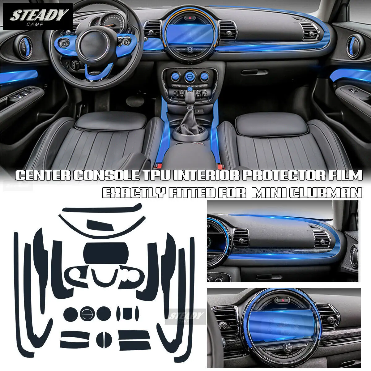 

Car Interior Center Console Transparent TPU Protective Film Anti-scratch Repair Accessories For Mini CLUBMAN 2018-2020 2021 2022