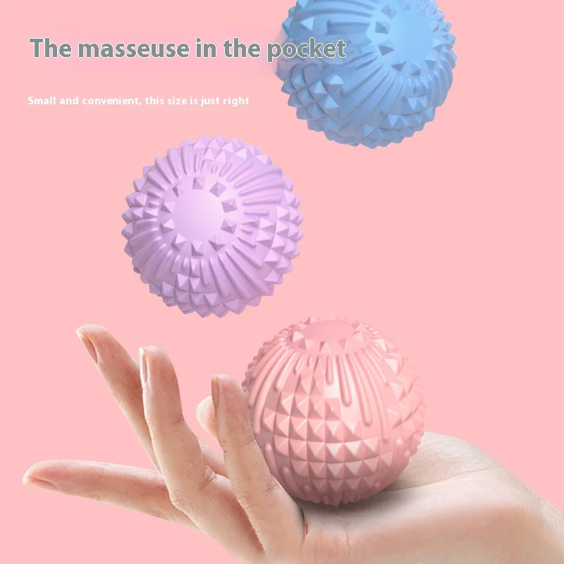 New 1PC Pilates Adult Sports PVC7cm Plantar Fascia Ball Back Rolling Fitness Solid Massage Peanut Yoga Ball
