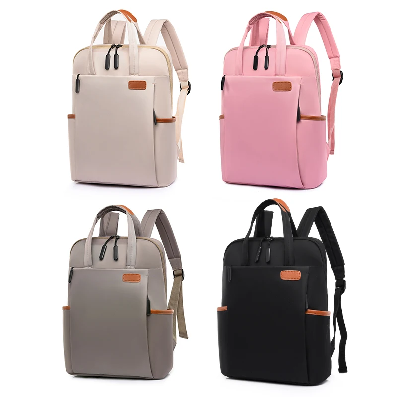 Laptop backpack with multiple pockets, adjustable shoulder straps, zipper closure, multi-purpose, school backpack