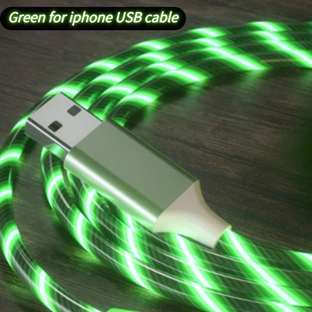 LED Light-Up USB Charging Cable - High-Speed 2.4A Charger Cord