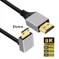 90 Degree Angle 8K 5K Micro HDMI To HDMI-compatible HDMI 2.1V Cable for TV PC Digital Camera Sony A6400 GH4 Tablet  Hdmi Cable - Image 3