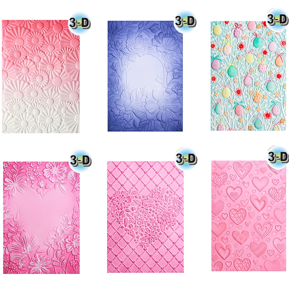 3D Texture Embossing Folder Valentine's Day Background Embossing Folder For Template Card Making Scrapbooking Paper Craft