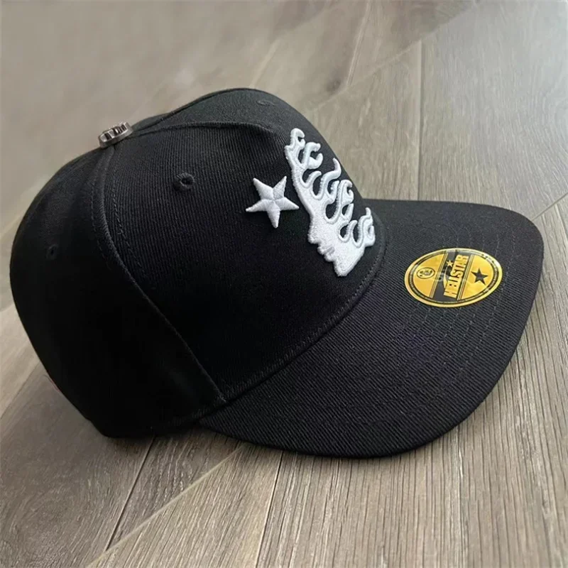 

Бейсболки 24ss Hell Star регулируемые для мужчин и женщин, черные кепки с вышитым логотипом, в стиле кэжуал