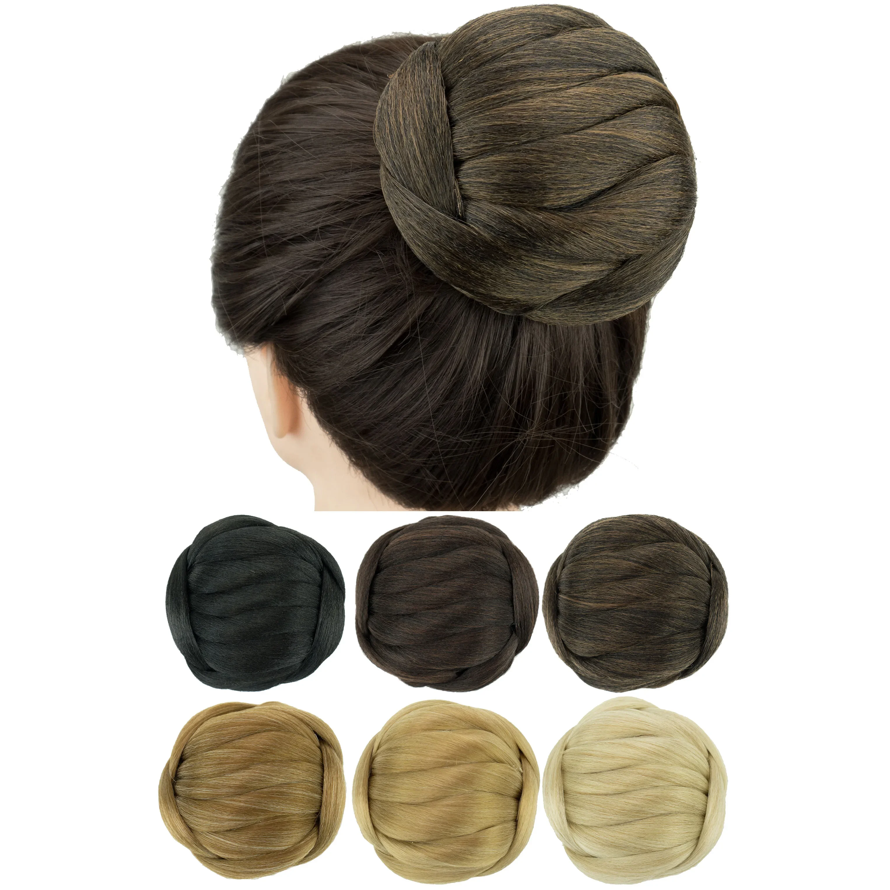

Braided Chignon Dancer Hair Cover Donut Hairpieces Scrunchies Hair Bun Updo Wedding Party for Women