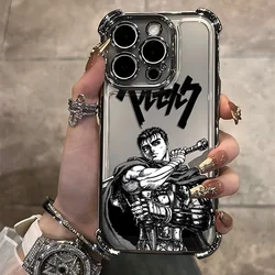 Berserk Guts Hot Blood Anime Plating Anti-Fall Airbag Case for Redmi Note 11 4G (DDB-247DU241120203)