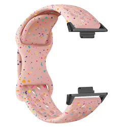 Sport Silicone Loop Band for Smartwatch Bracelet Strap (Pink B)