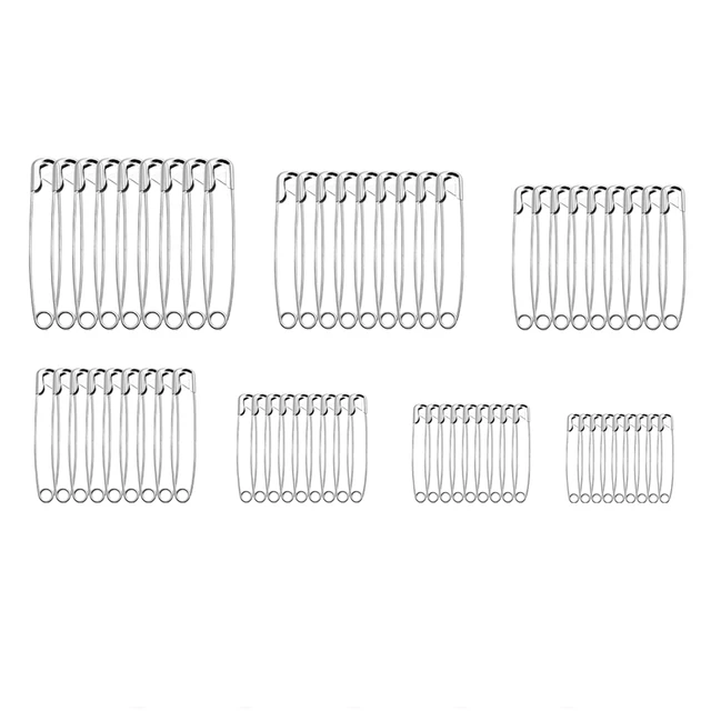 50pcs Stainless Steel Safety Pins Large and Small Bulk Pins Sewing Tool for  Clothing Decoration Brooch Fixing Craft Making - AliExpress