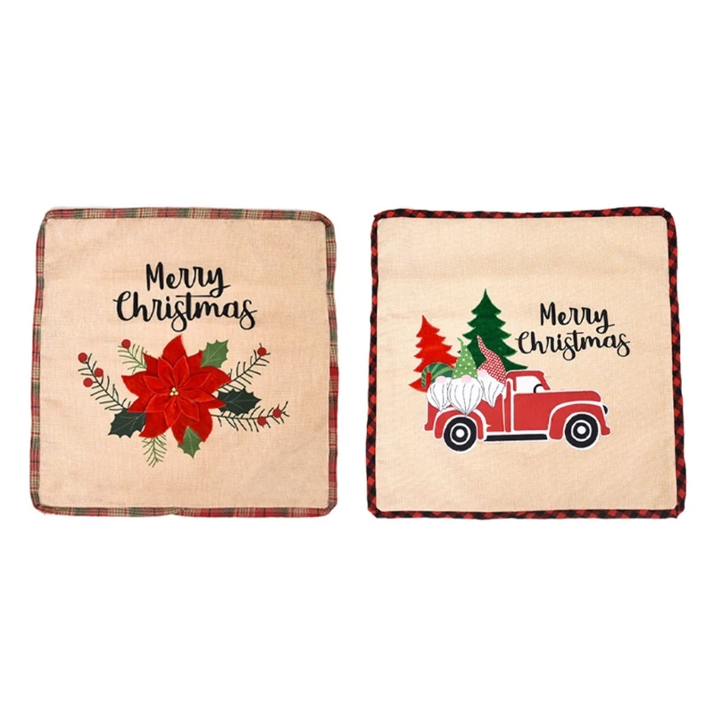 

Merry Christmas Cushion Cover Decorations for Home 2020 Christmas Ornaments Gifts Christmas Decor Happy New Year 2021