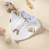 New Baby Cartoon Animal Triangle Bib Pure Cotton Waterproof Boy Girl Kid Printed Saliva Towel Newborn Infant Anti Spitting Cloth 6