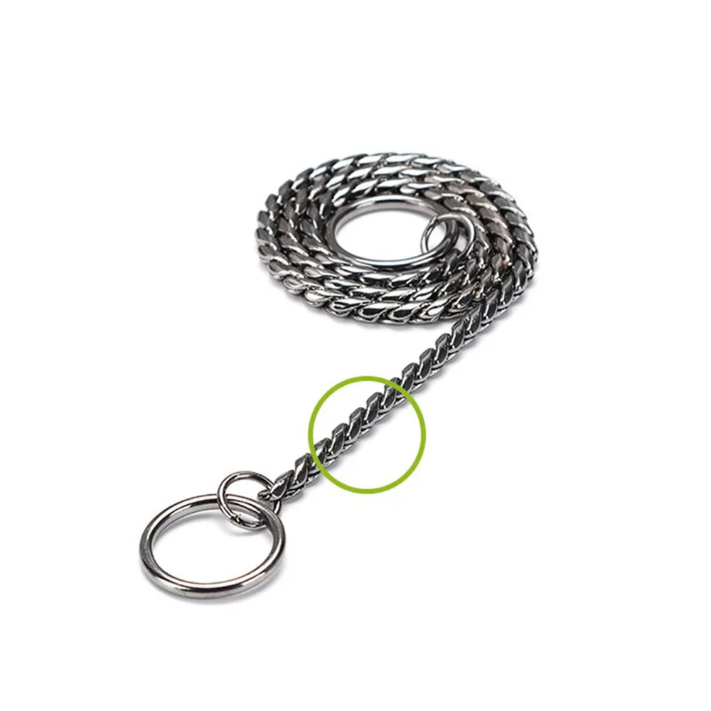 Title 14, Snake Chain Dog Choke Collar Stainless Steel Pu...