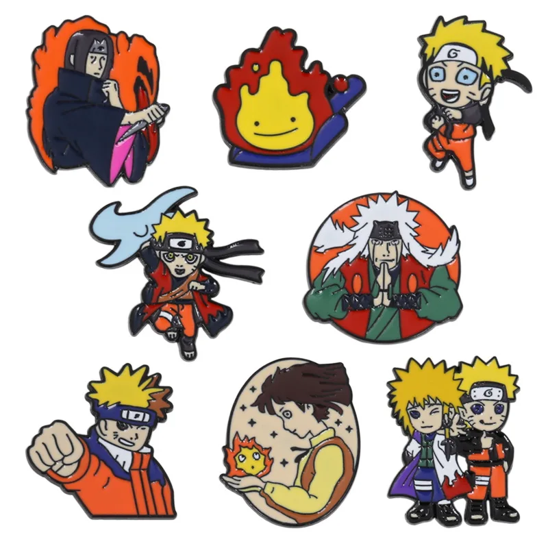 

Japanese Anime Naruto Pins Backpacks Badges on Manga Naruto kakashi Enamel Pin Accessories for bag shoes Brooches Birthday Gift