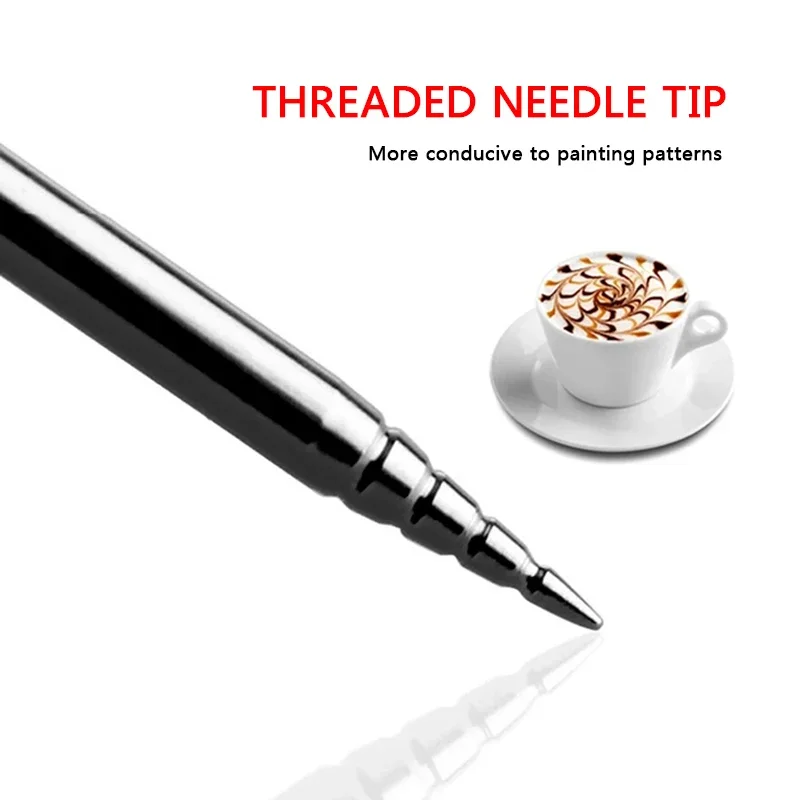 Description Picture 5 of itemCoffee Art Needles Stainless Steel Cappuccino Latte Espresso Coffee Cafe Mixer Tool Decorating Art Pen Coffee Stick Art Needles