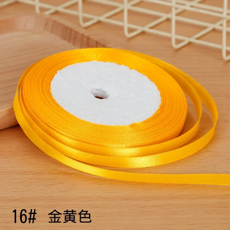 Elegant 6mm Satin Ribbon - Perfect for Bows, Floral Bouquets, and Gift Wrapping