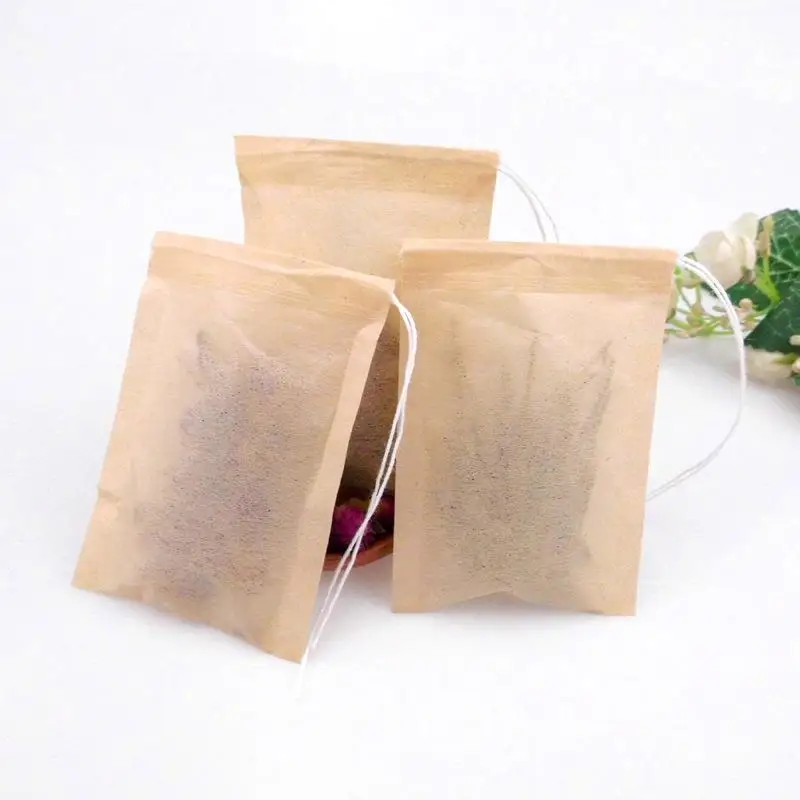 Eco-Friendly Biodegradable Drawstring Tea Bags - 100 Count