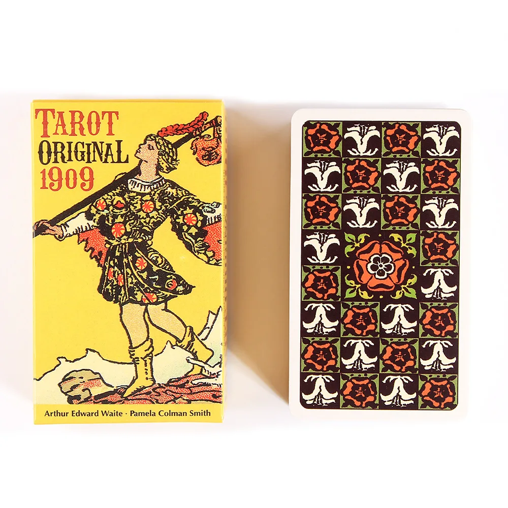 Tarot Original 1909 Deckkarten Englisch Classic 1909 Tarot 78-Karte Beliebtes Deckkartenspielbrett PDF-Leitfaden
