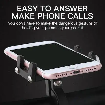 Universal Bicycle & Motorcycle Phone Mount - Durable Metal Holder for Mobile Devices on Handlebars