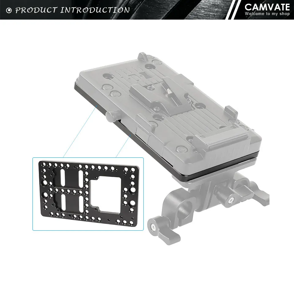 Cheese Plate Battery Backboard With 1/4"-20 Thread Screw Exclusively For IDX P-V