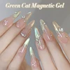 BORN PRETTY 10ml Green Cat Magnetic Gel Ultra Shine Holographic Glitter Semi Permanant Soak Off UV LED Gel Varnish For Manicure 4