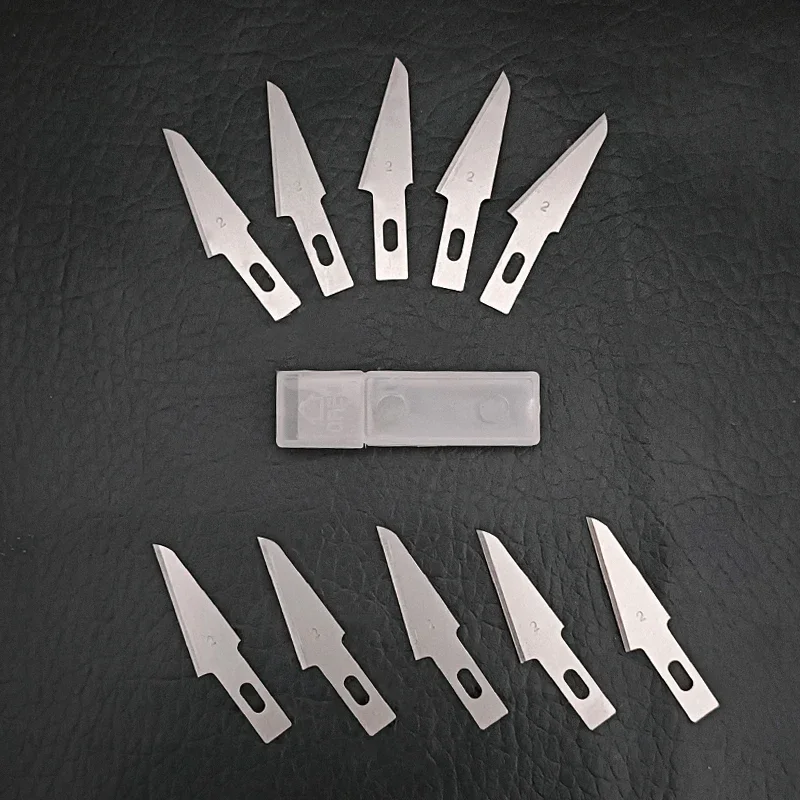 Metal Scalpel Knife Engraving Knife Blades Wood Carving Blade Replacement Surgical Sculpture Cutting Tools 100/50Pcs