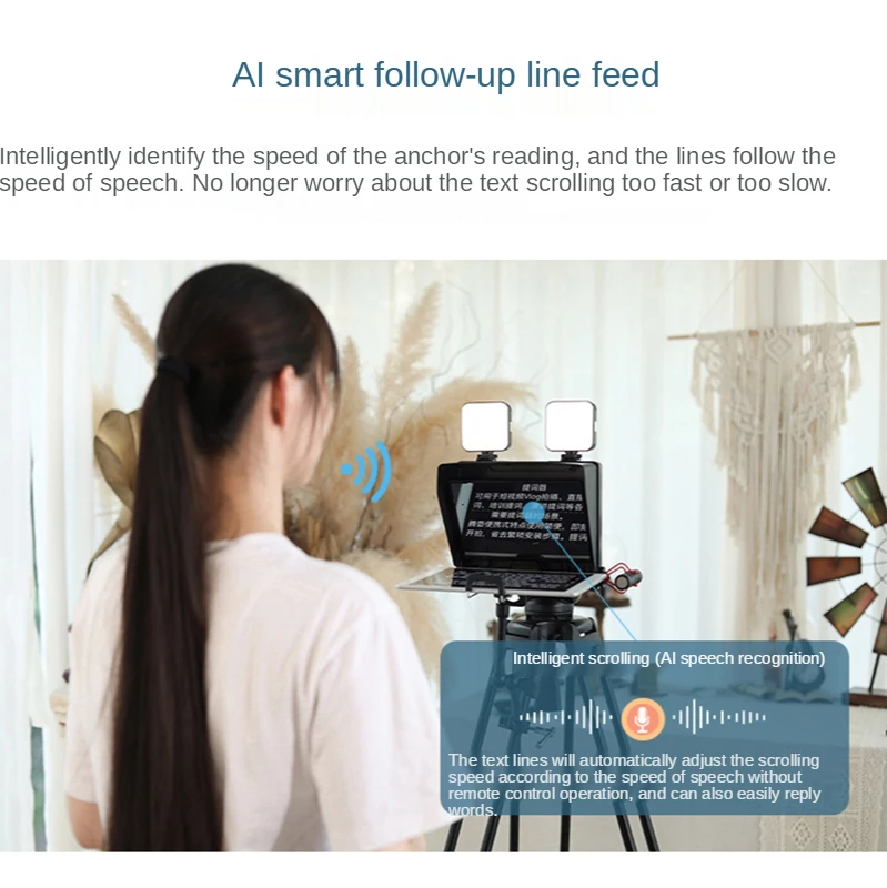 Generic Tonhokj Ts1 Teleprompter Large Screen Mobile Phone Slr Portable