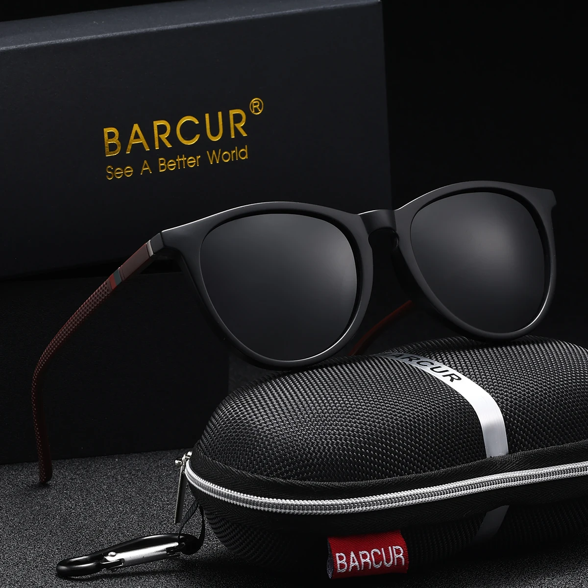 BARCUR Polarisierte Damen-Sonnenbrille, leicht, bequem, PC-Cat-Eye-Rahmen, UV400, Sonnenschutz, Damen-Sonnenbrille, Bekleidungszubehör ﻿ – Detail 4