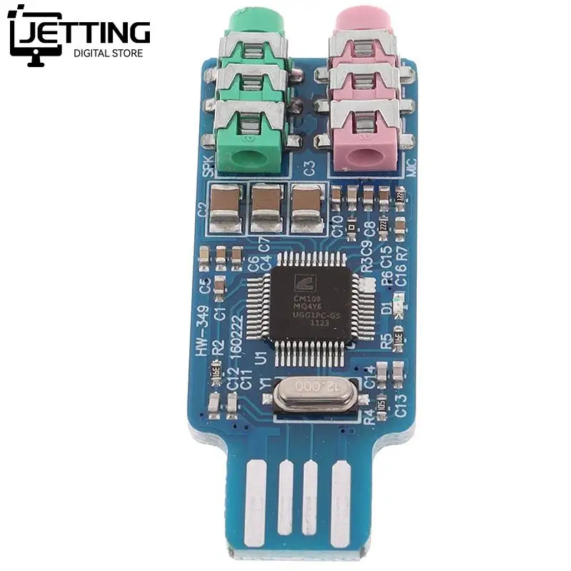 CM108 USB 드라이브 프리 USB 사운드 카드, 노트북 컴퓨터 외장 사운드 카드 모듈