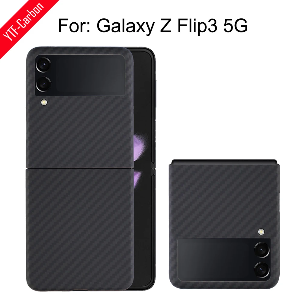 

YTF-чехол из углеродного волокна для Samsung Galaxy Z Flip4, ультратонкий противоударный чехол из арамидного волокна Z Flip 3, жесткий чехол для телефона