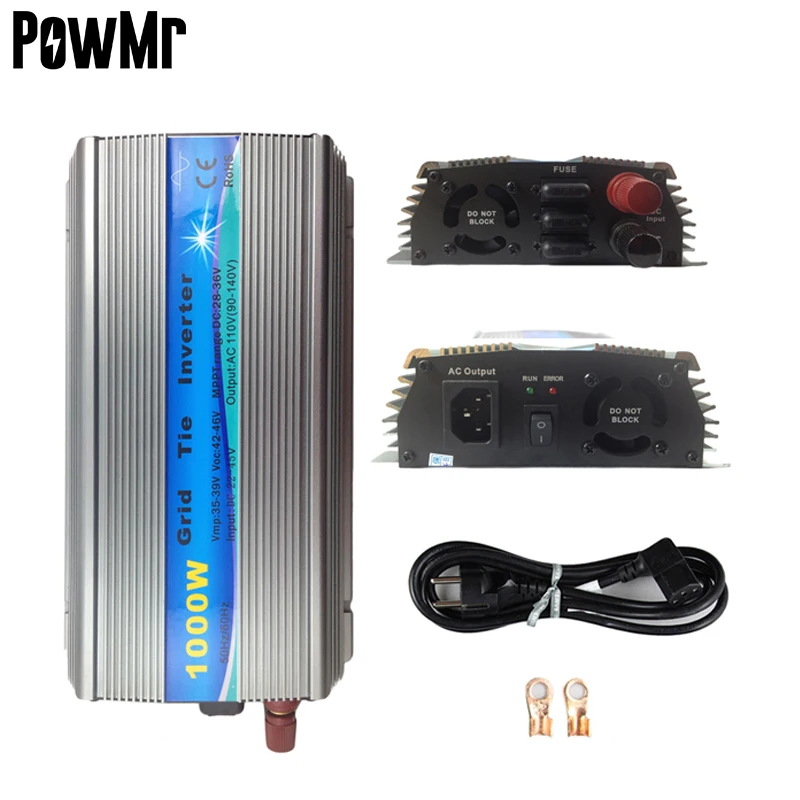 Powmr In Magazzino 1000W Grid Tie Inverter 10.5-28Vdc Input 110V O 220Vac Output Micro Inverter Solar Inverter Grid Tie Gti-1000W