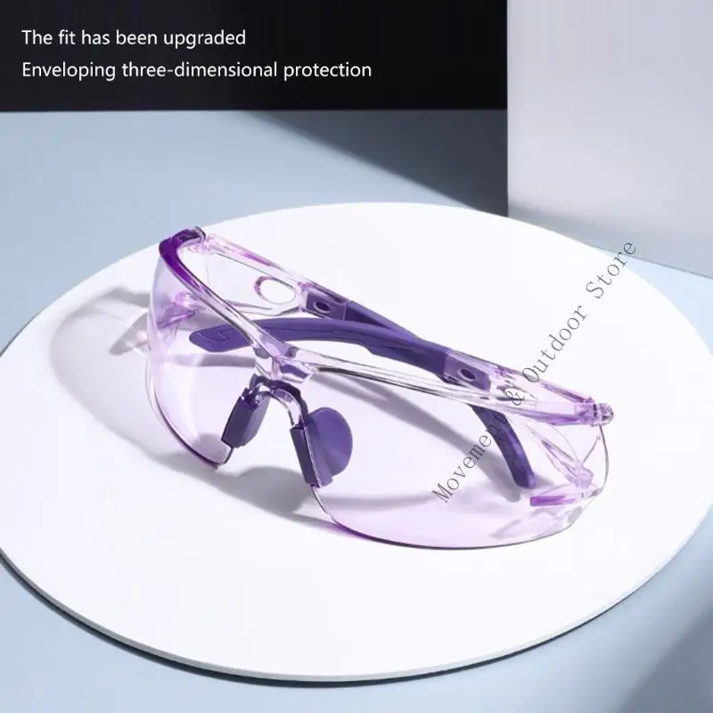 야외 스포츠 및 실험실 용 T4MF Clear PC Windproof Glasses Antiog 스크래치 저항성 프레임 안경