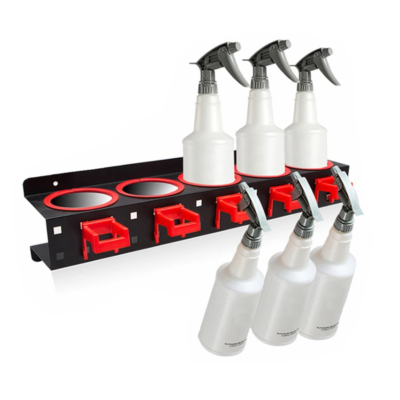 

1 Set Spray Bottle Storage Rack Abrasive Material Hanging Board Holder Car Beauty Accessory Auto Cleaning Detailing Tool