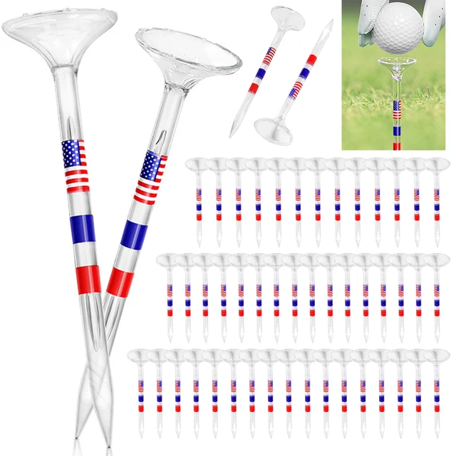 50PCS table Golf Tees Reduce Friction and Side Spin Transparent Golf Ball Holder Reusable Anti-Slip Big Cup for Golf Activities 1