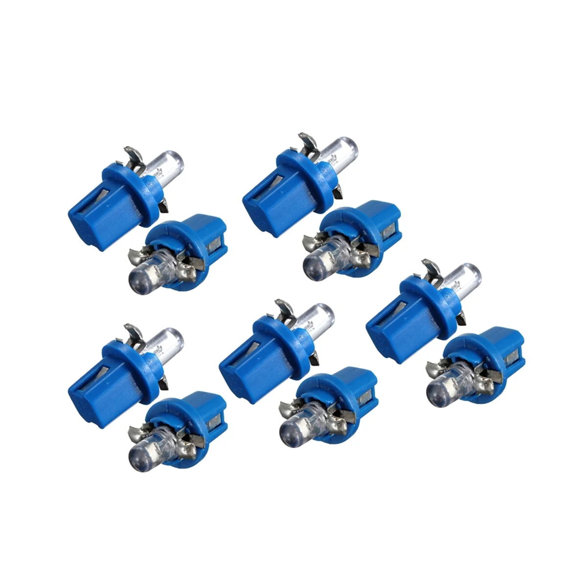 

10Pcs LED Bulb Meter Dash B8-5D T5 Lamp with Holder Blue Tuning Auto Car Light
