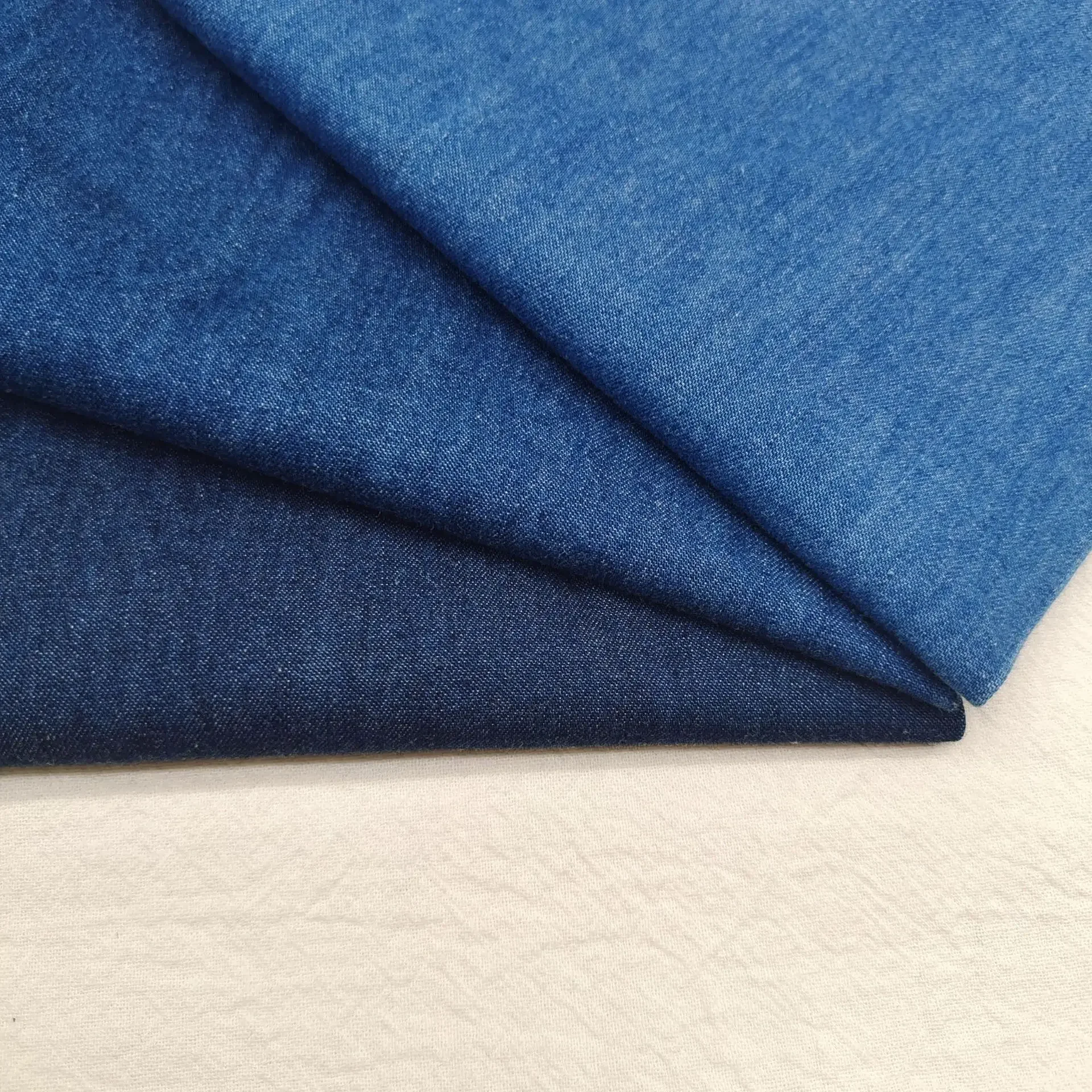 Lightweight Non-Stretch Cotton Denim Fabric 150g for Shirts Pants Summer Fashion Jeanswear Thin Cotton Material No Elastic