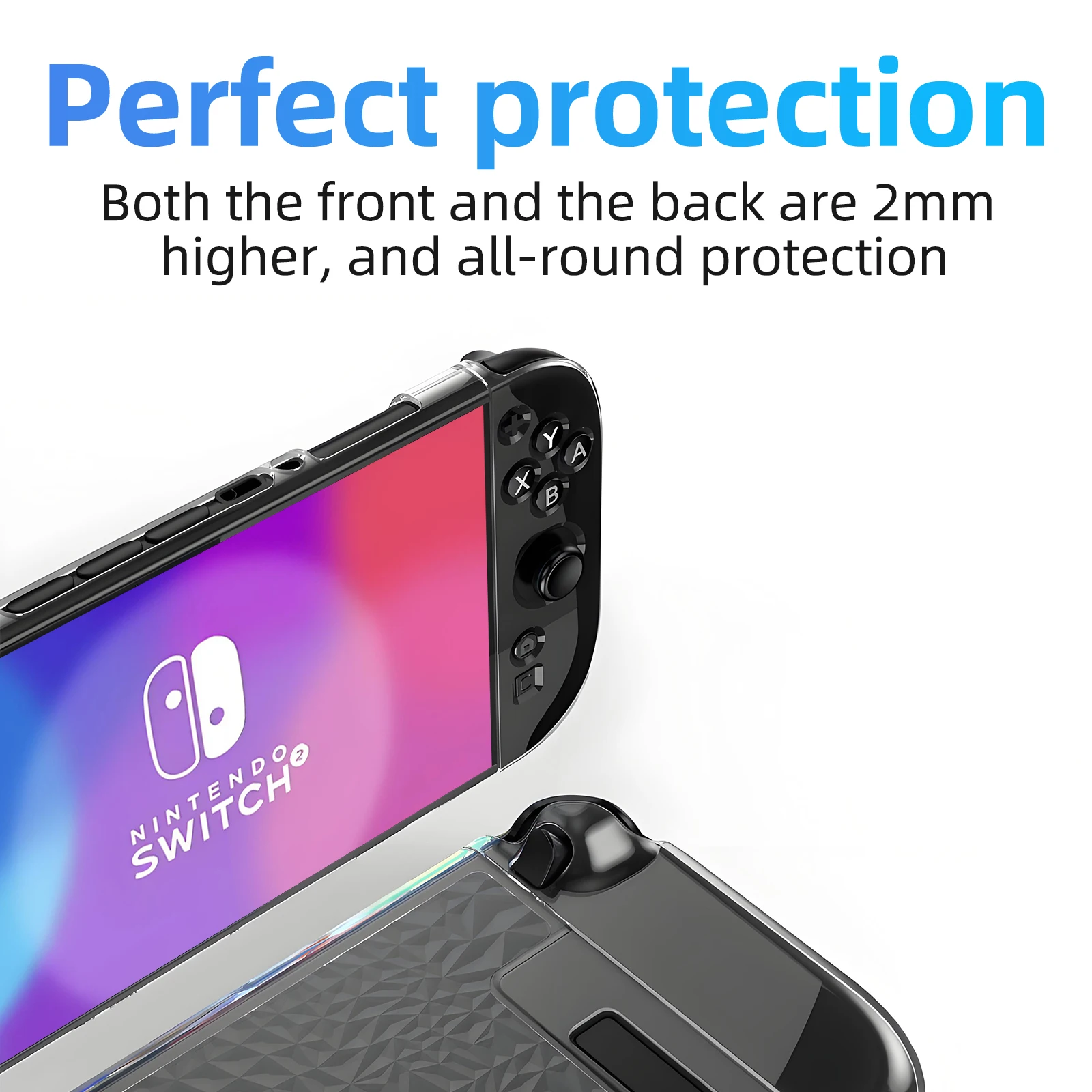 Durable Clear Protective Case with Split Design - Scratch & Drop Resistant