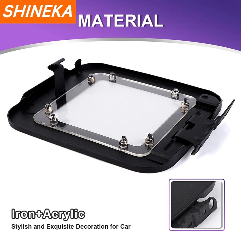 SHINEKA Car Transparent Fuel Tank Cover Filler Tank Gas Cap