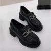 Woman Pumps Loafers Cute Kawaii Platform Shoes For Women Fashion Leather Casual Block Heel Round Toe Chunky Heels Popular Shoe A 1