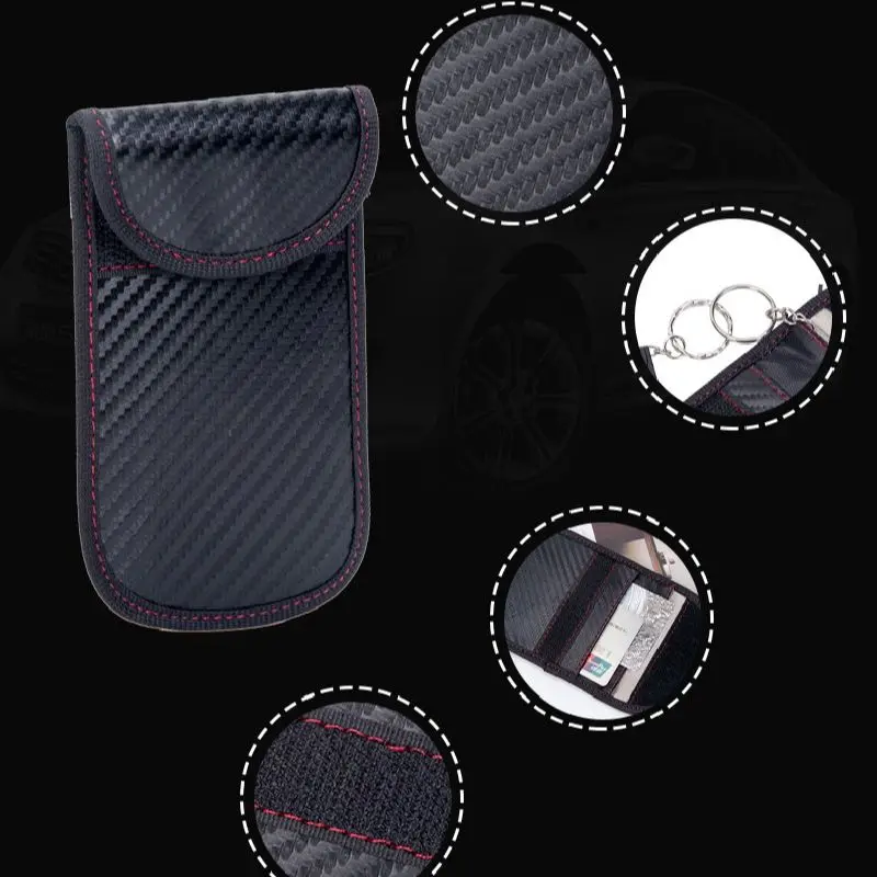 2X CAGE Blocca Segnale Chiave Auto RFID POUCH FARADAY CASE - Foto 8