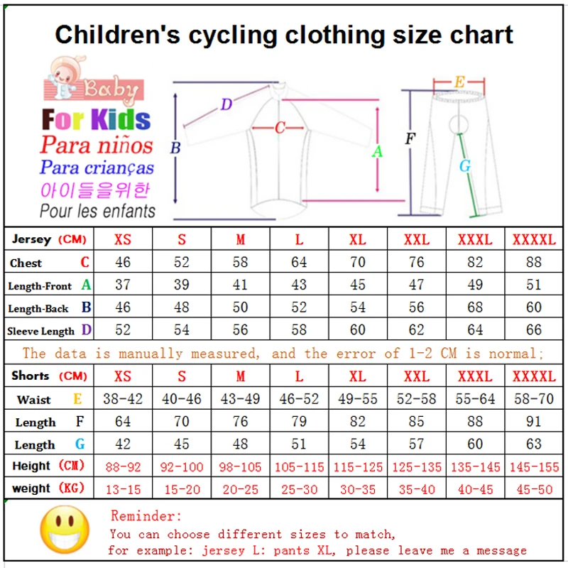Kids Cycling Jersey Set for MTB