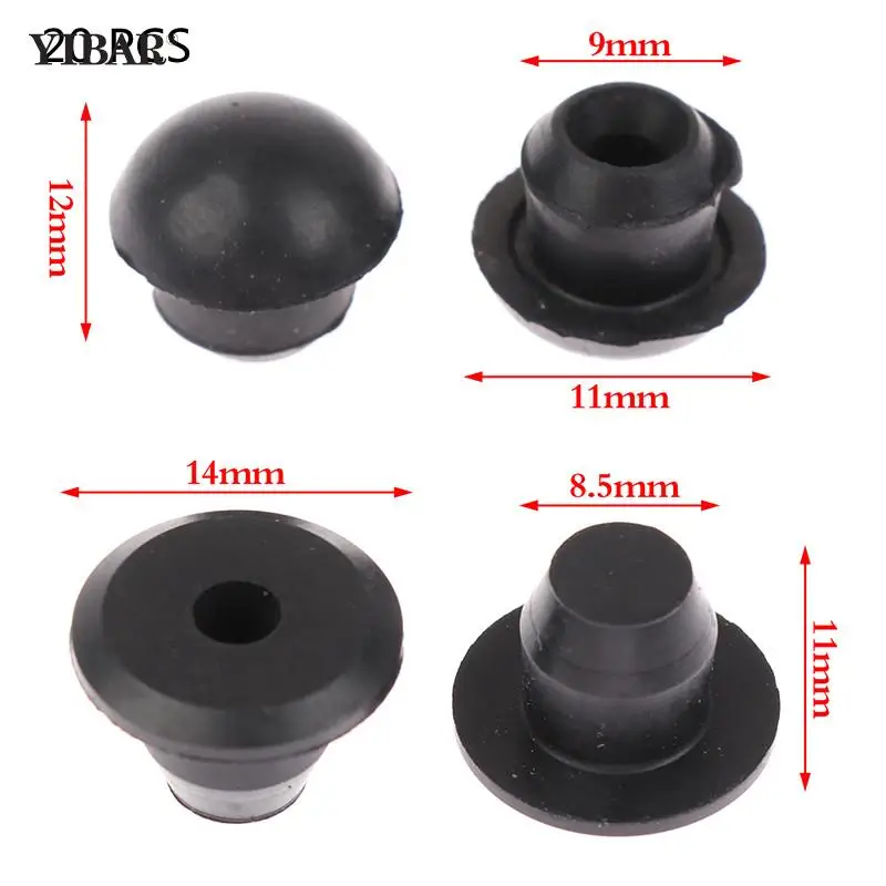 20pcs Black Floor Jack Plugs Floor Jack Oil Filler Plugs Rubber