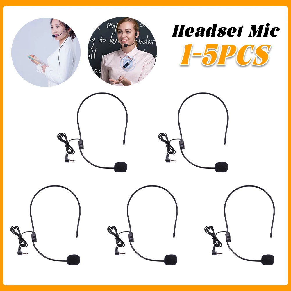 3.5mm 플러그 강의 헤드셋 마이크 헤드 장착형 휴대용 헤드 착용 마이크 음성 ..