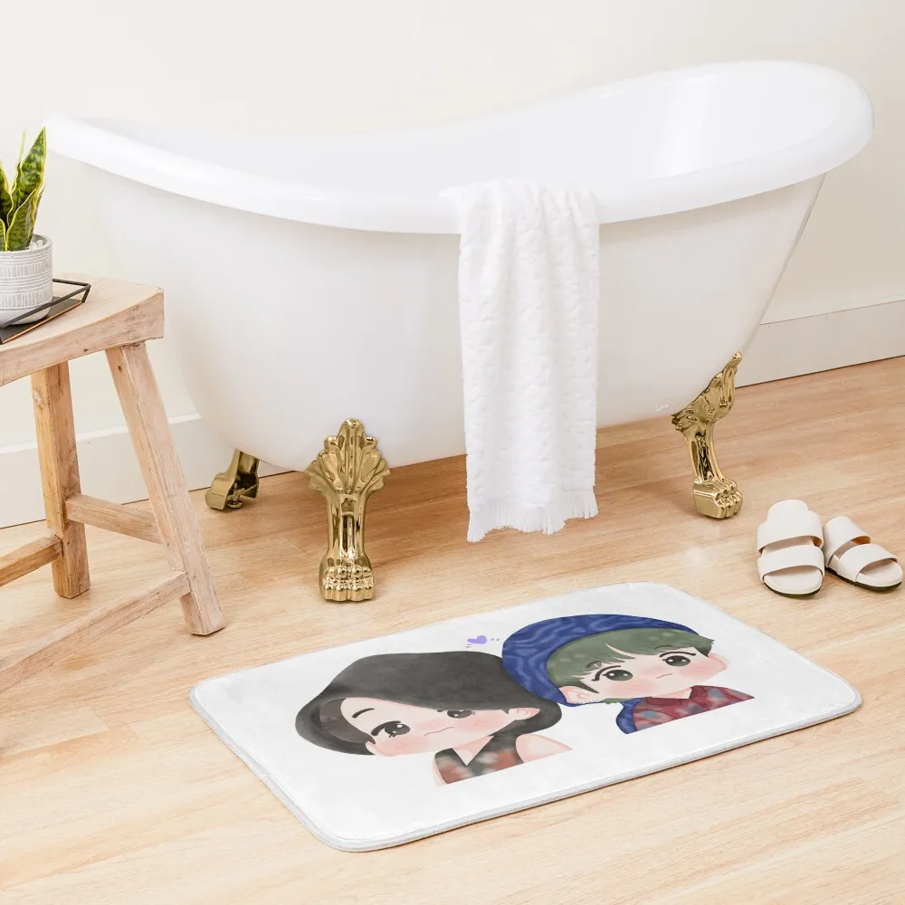 

TAEKOOK Bath Mat Waterproof Bathroom Rugs Non Slip Carpet Bathroom Supplies Bathroom Deco Mat