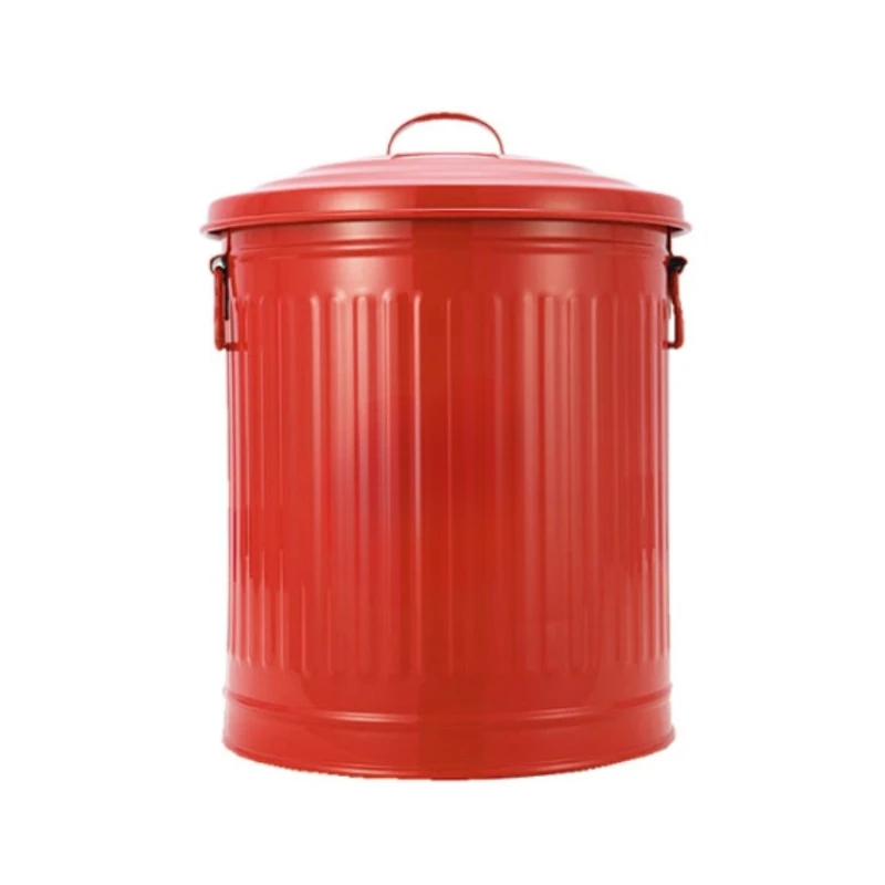 

Colorful covered iron durable kitchen garbage bin, miscellaneous storage bin, multiple colors available
