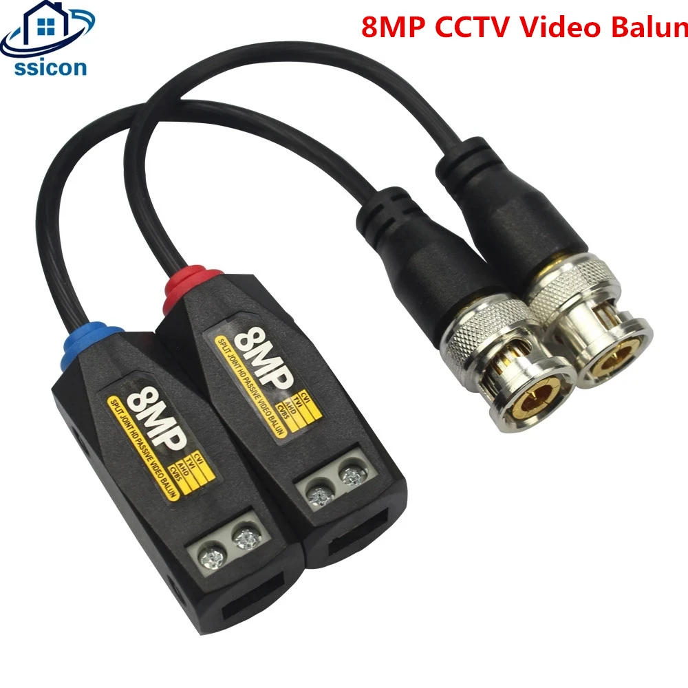 

8MP Passive Video Balun Screw BNC Transceiver 4K HD Twisted Pair CCTV Accessories For AHD CVI TVI Analog Camera