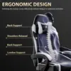 Gaming Chair, Ergonomic Video Game Chair for Adults, Comfortable Computer Chair with Footrest and Lumbar Support 3