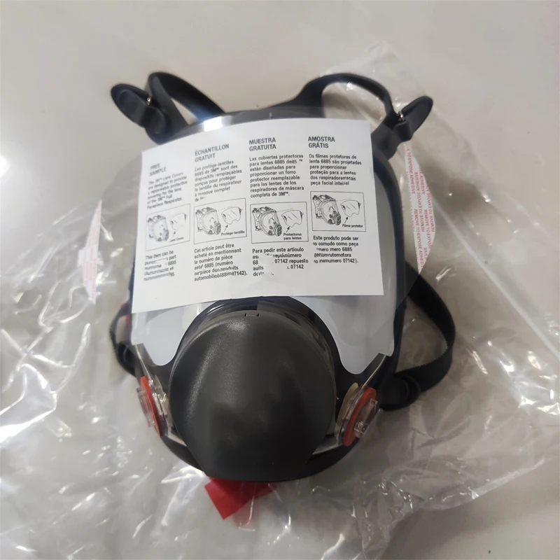 6800 Painting Spray Gas Mask Organic Vapors Safety Reusable Full Face Mask Respirator Grey Medium